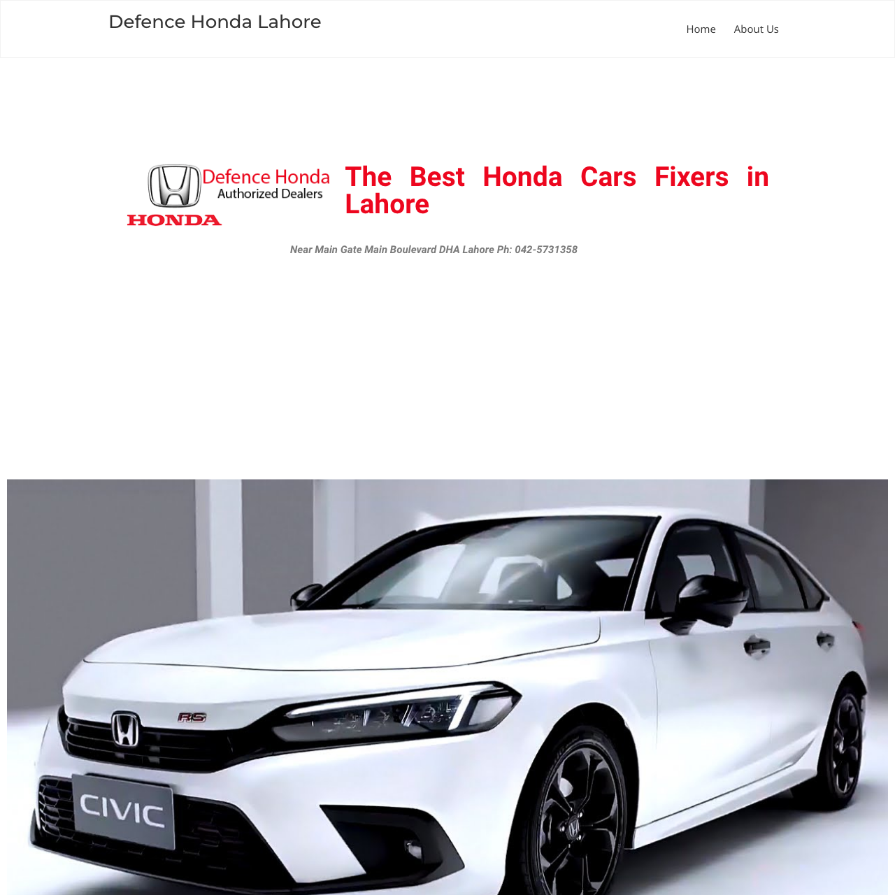 Defence Honda Lahore- Authorized 2-S Dealer