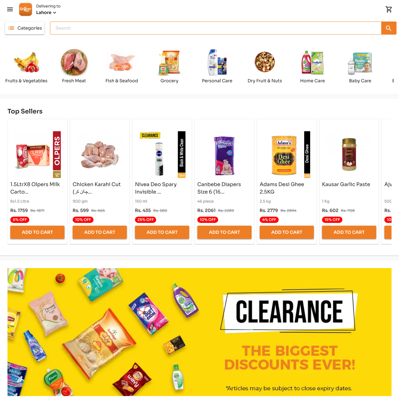 GrocerApp - Online Grocery Store Lahore