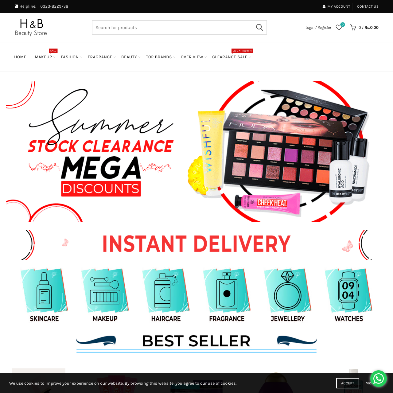 HnB Beauty Store, Buy Authentic Make Up Online in Pakistan