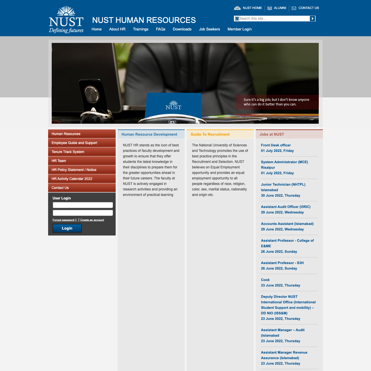 NUST HUMAN RESOURCES