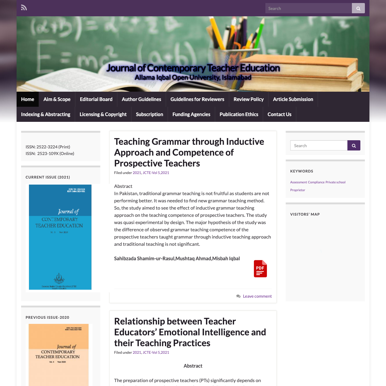 Journal of Contemporary Teacher Education