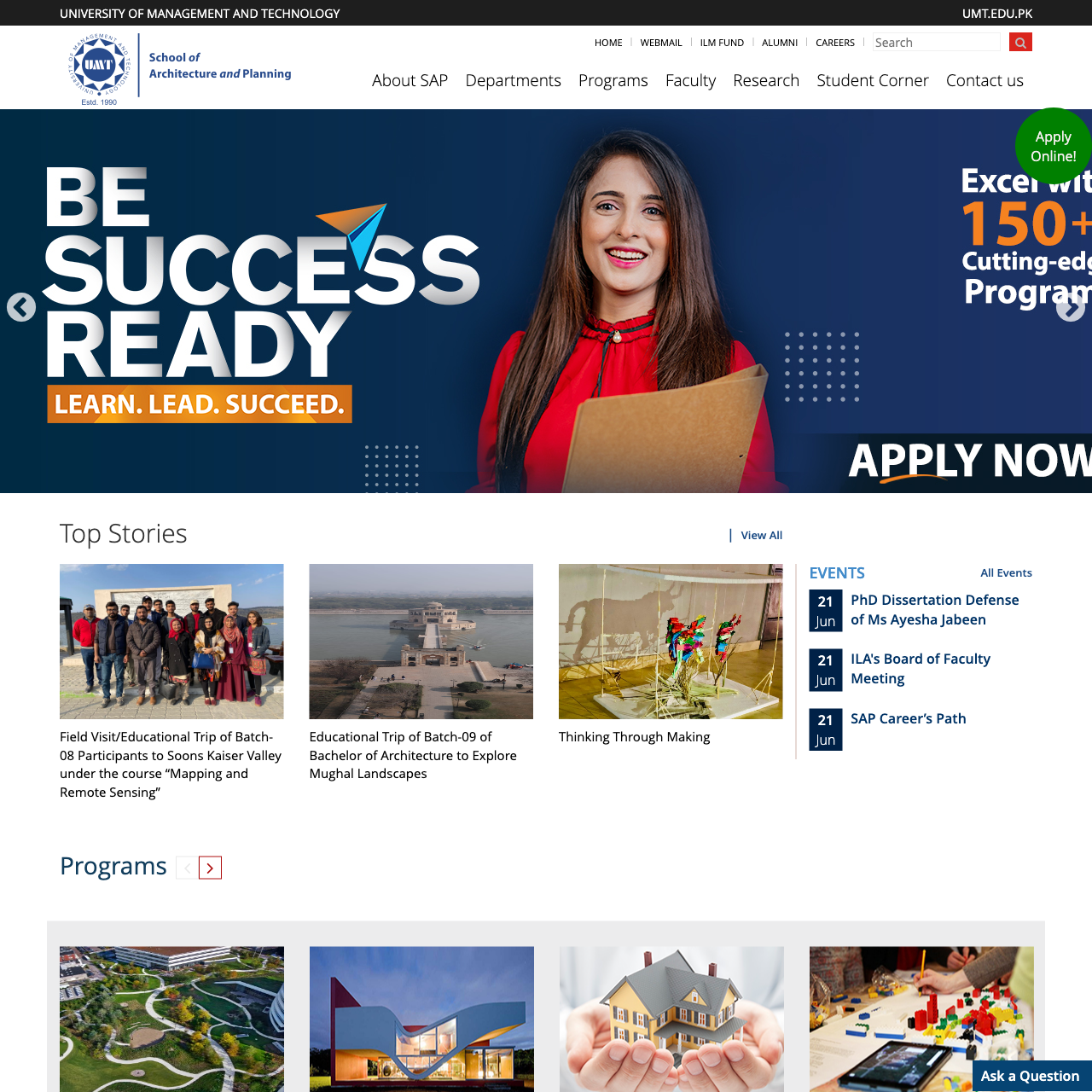 School of Architecture and Planning (SAP) - UMT, Lahore