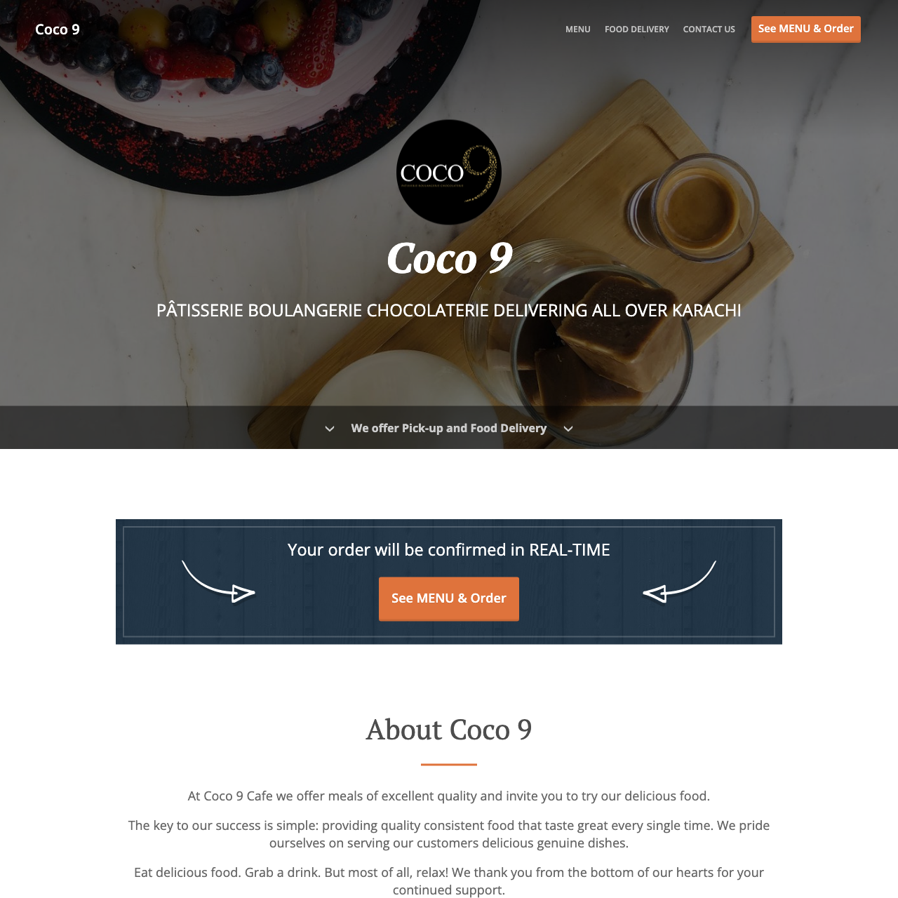 Coco 9 Cafe - Food delivery - Karachi