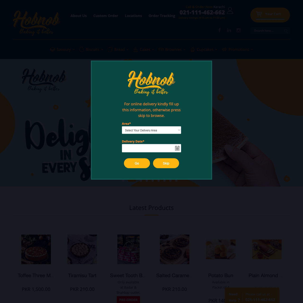 Hobnob Bakeries | Online Store
