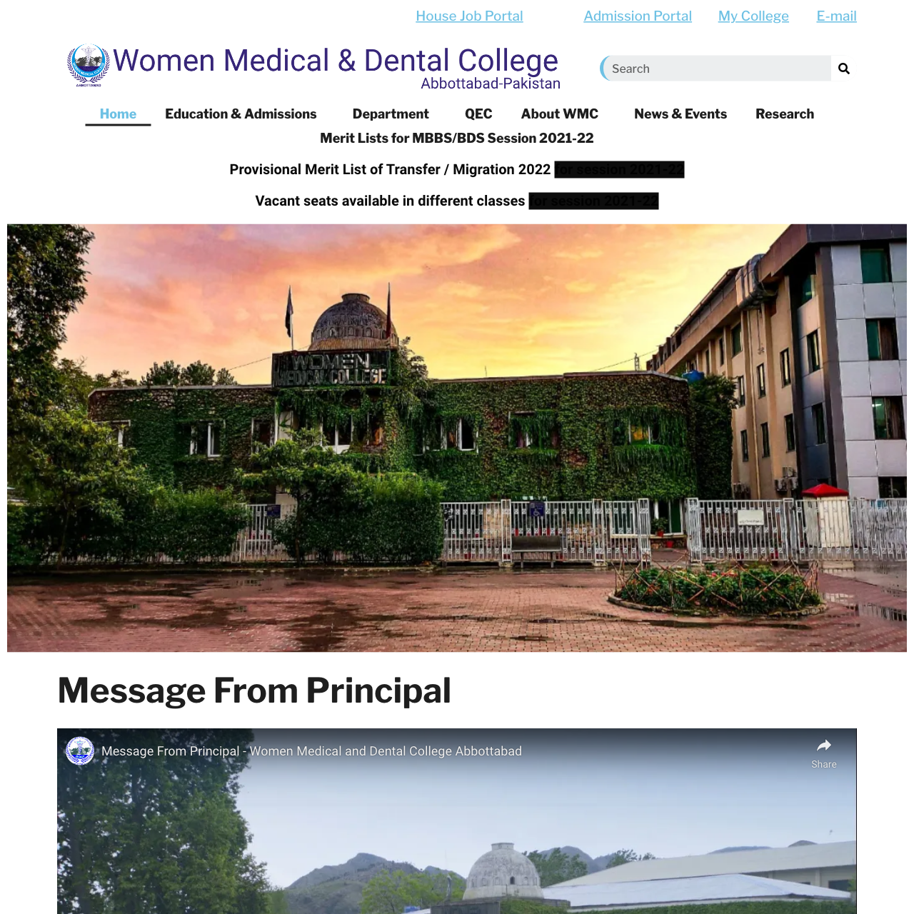 Women Medical and Dental College Abbottabad